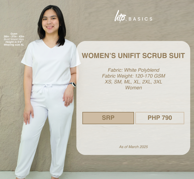 HTP Basics Women's Unifit Scrub Suit - Uniform for Nurse Doctor Clinic Spa Salon & more