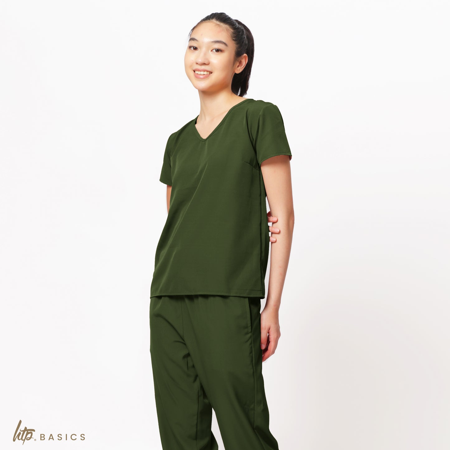 HTP Basics Women's Unifit Scrub Suit - Uniform for Nurse Doctor Clinic Spa Salon & more