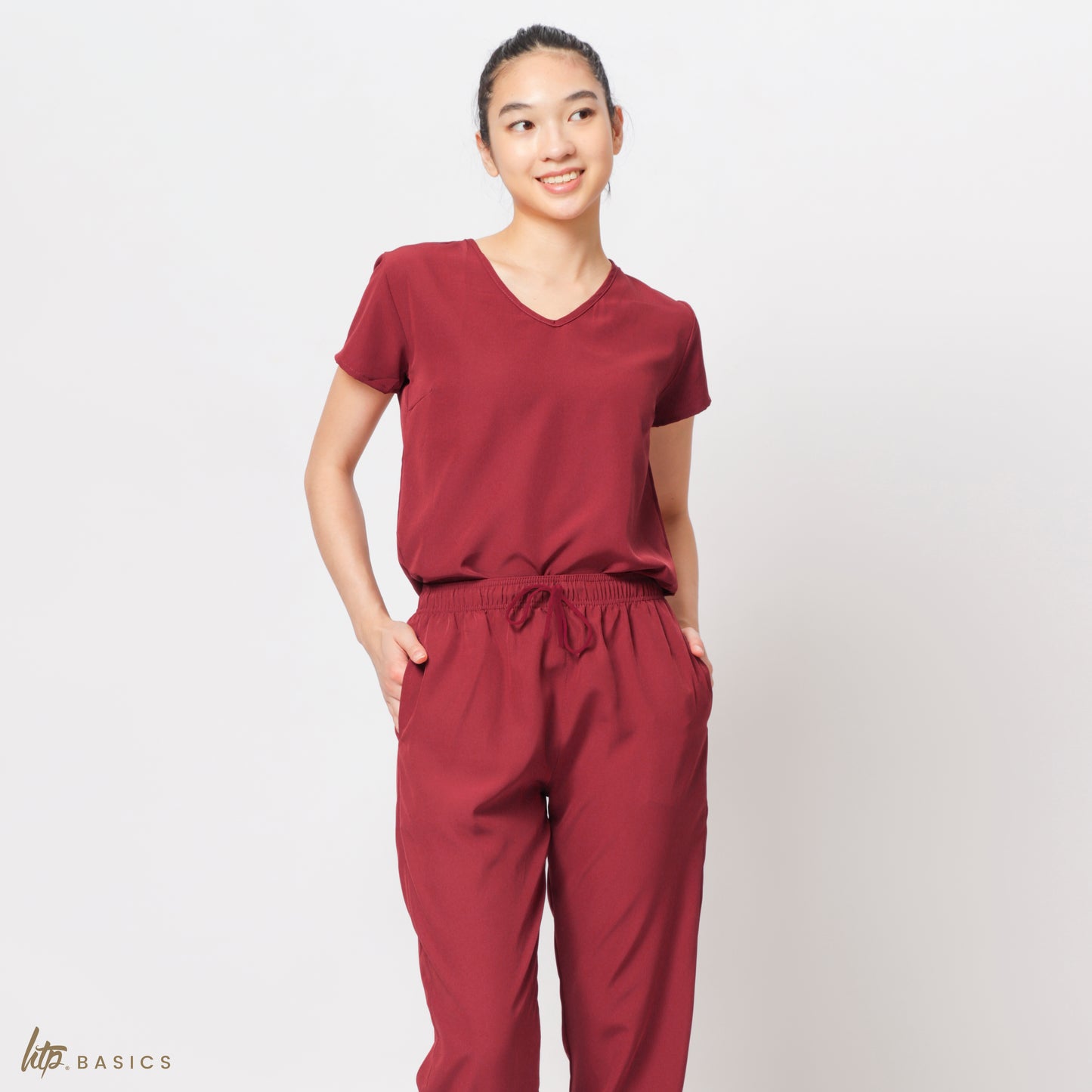 HTP Basics Women's Unifit Scrub Suit - Uniform for Nurse Doctor Clinic Spa Salon & more