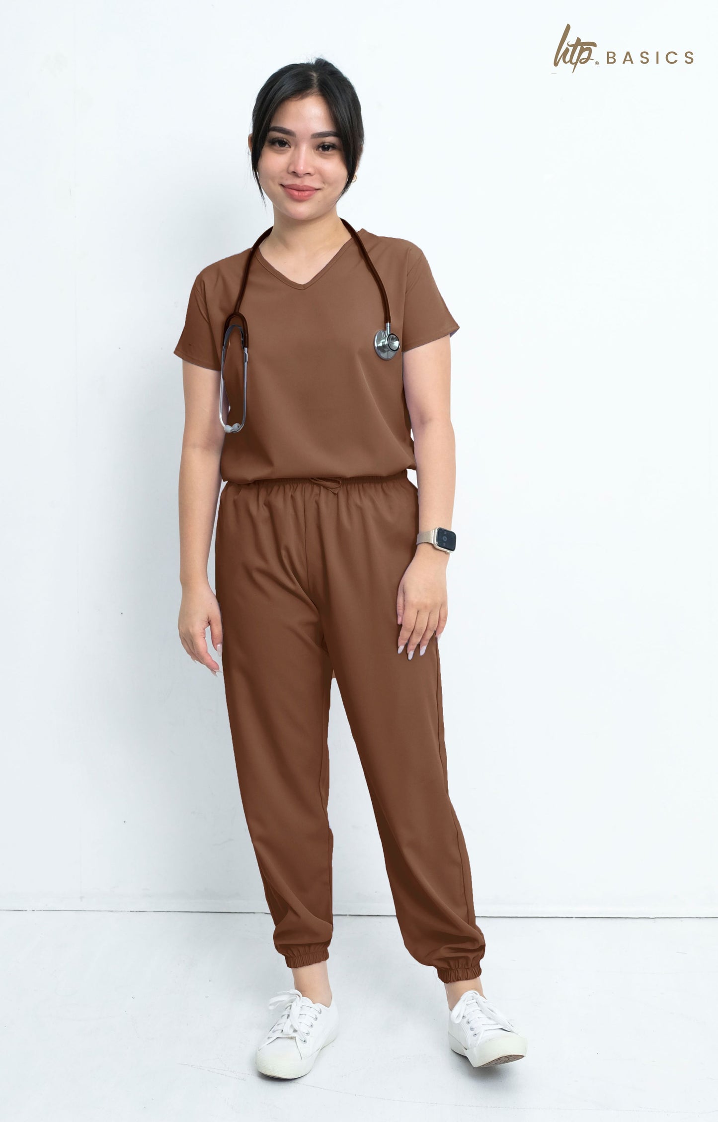 HTP Basics Women's Unifit Scrub Suit - Uniform for Nurse Doctor Clinic Spa Salon & more