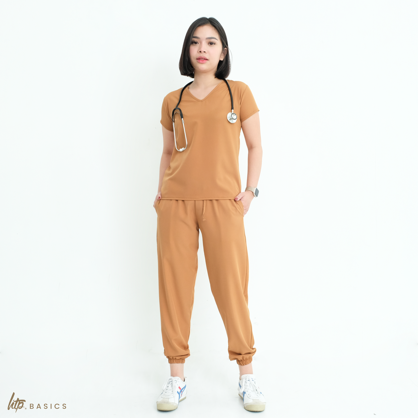 HTP Basics Women's Unifit Scrub Suit - Uniform for Nurse Doctor Clinic Spa Salon & more