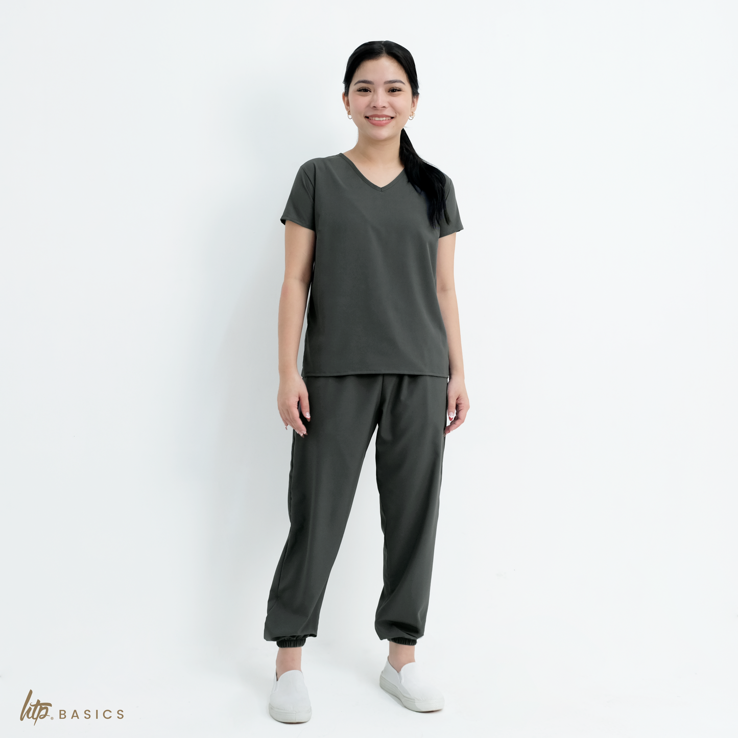 HTP Basics Women's Unifit Scrub Suit - Uniform for Nurse Doctor Clinic Spa Salon & more