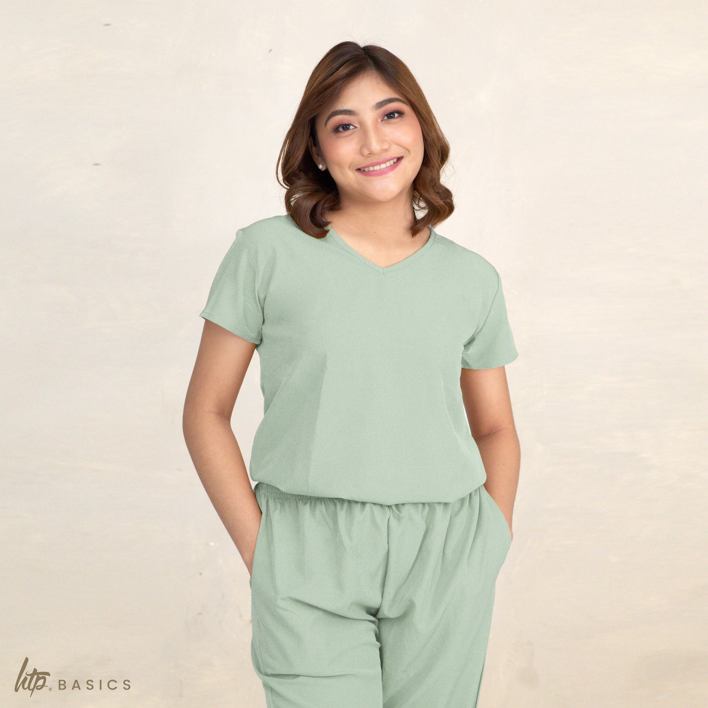 HTP Basics Women's Unifit Scrub Suit - Uniform for Nurse Doctor Clinic Spa Salon & more